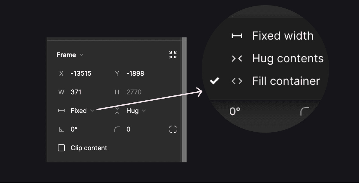 Adjusting designs to fill container