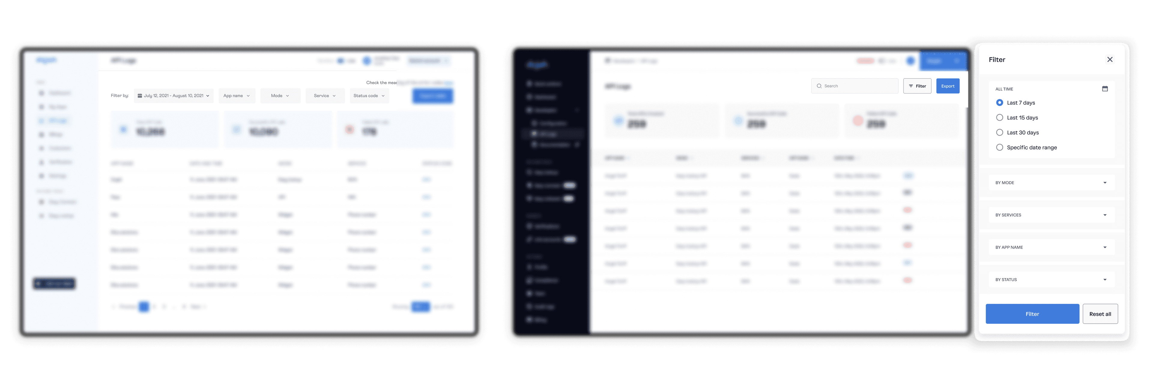 Redesigned filtering system