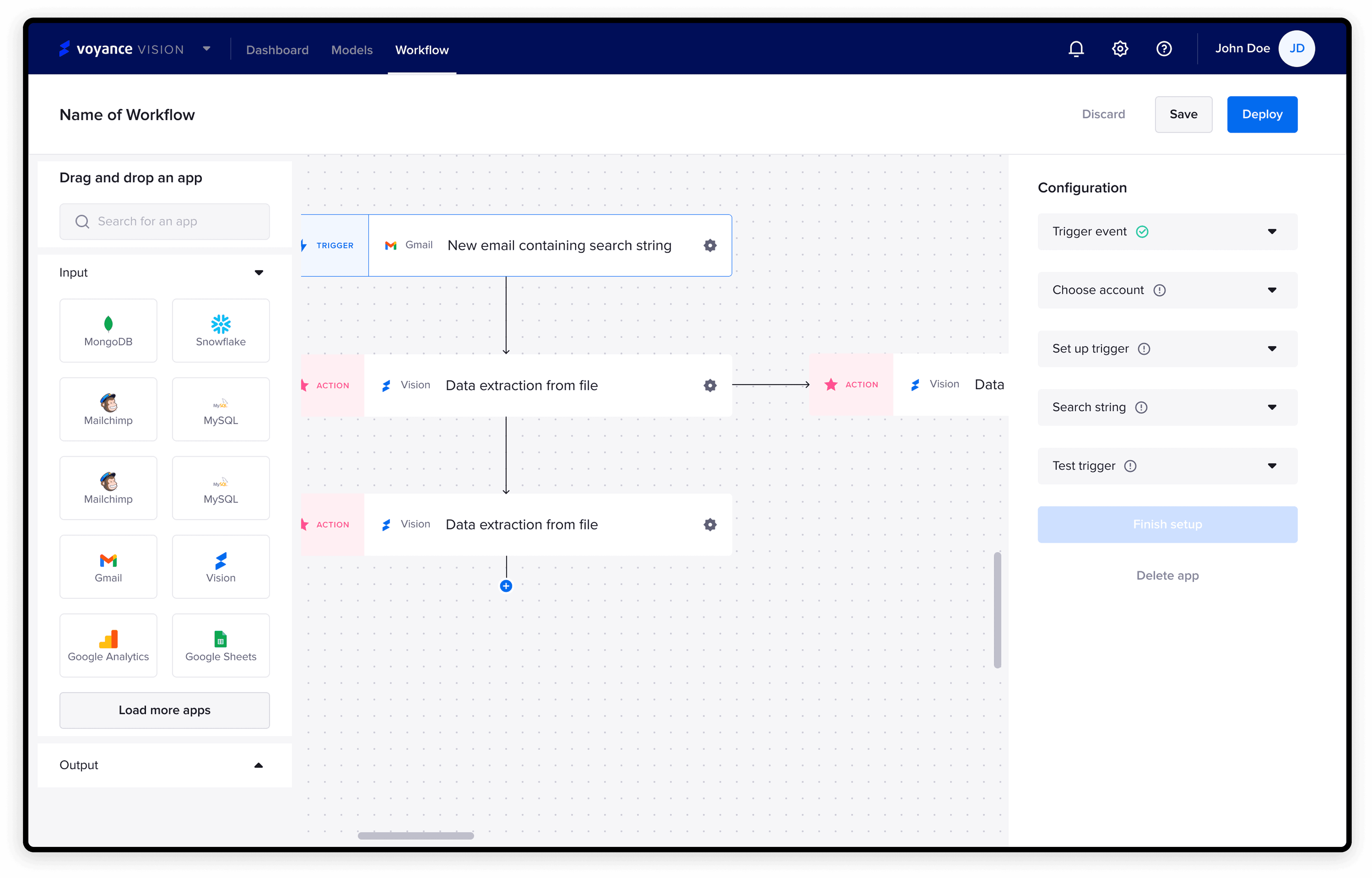 Voyance Vision workflow process