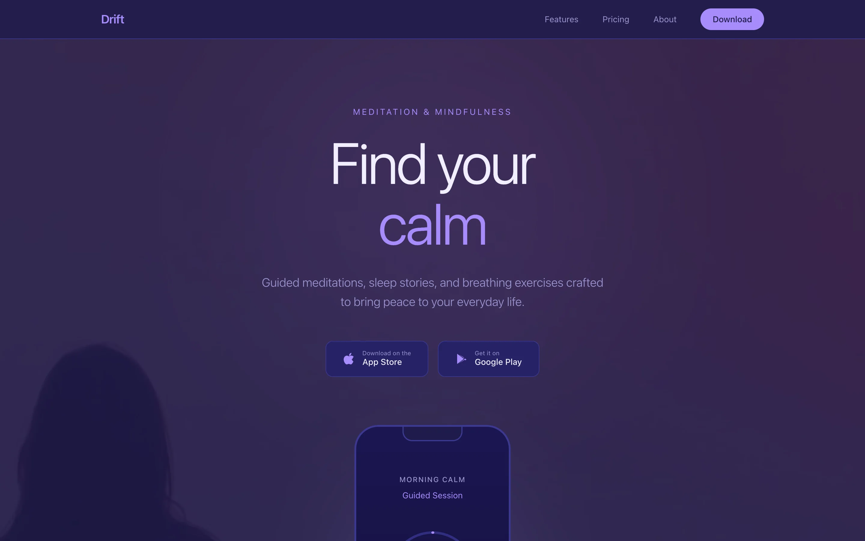 Drift, Meditation app