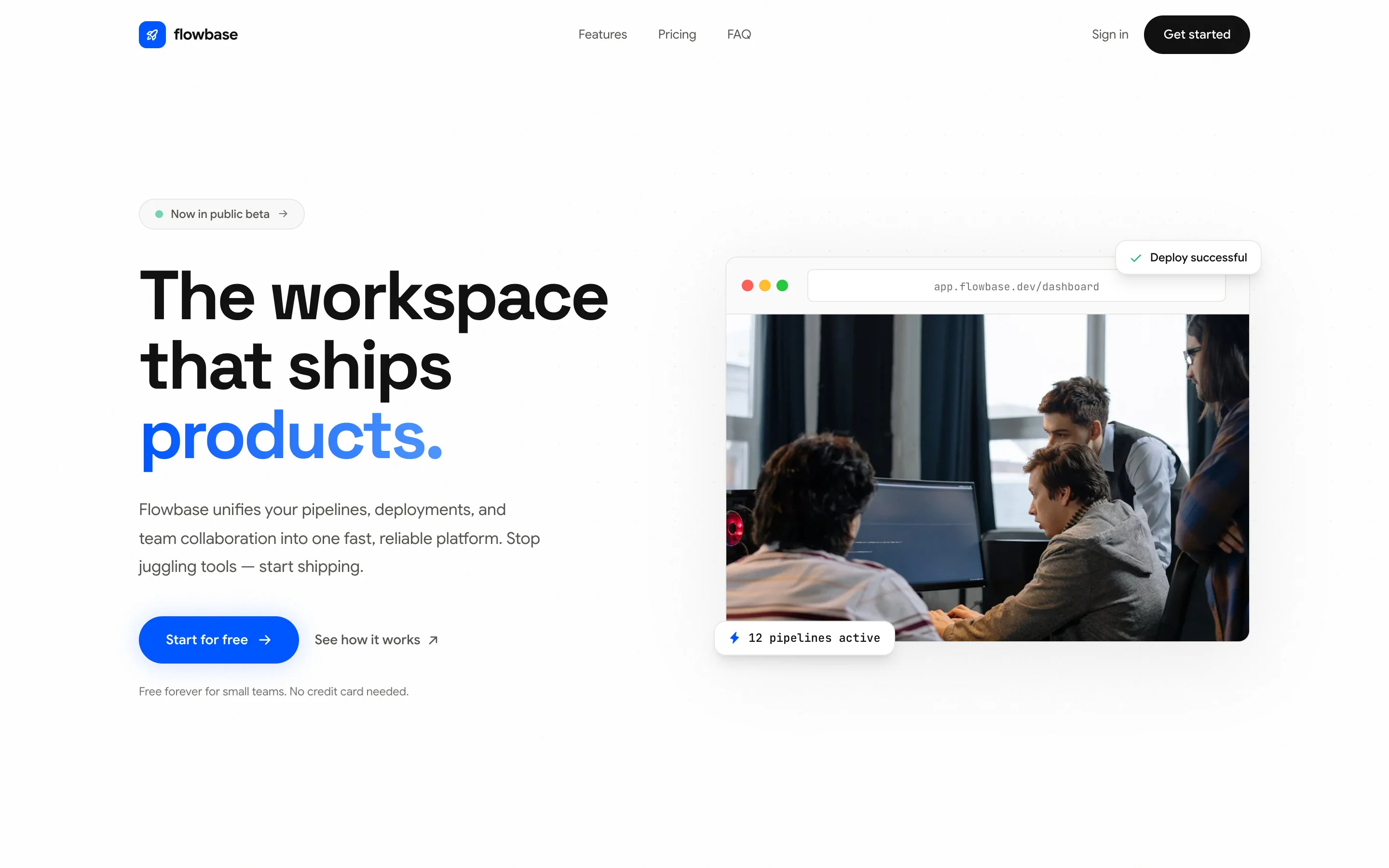 Flowbase, Developer workspace