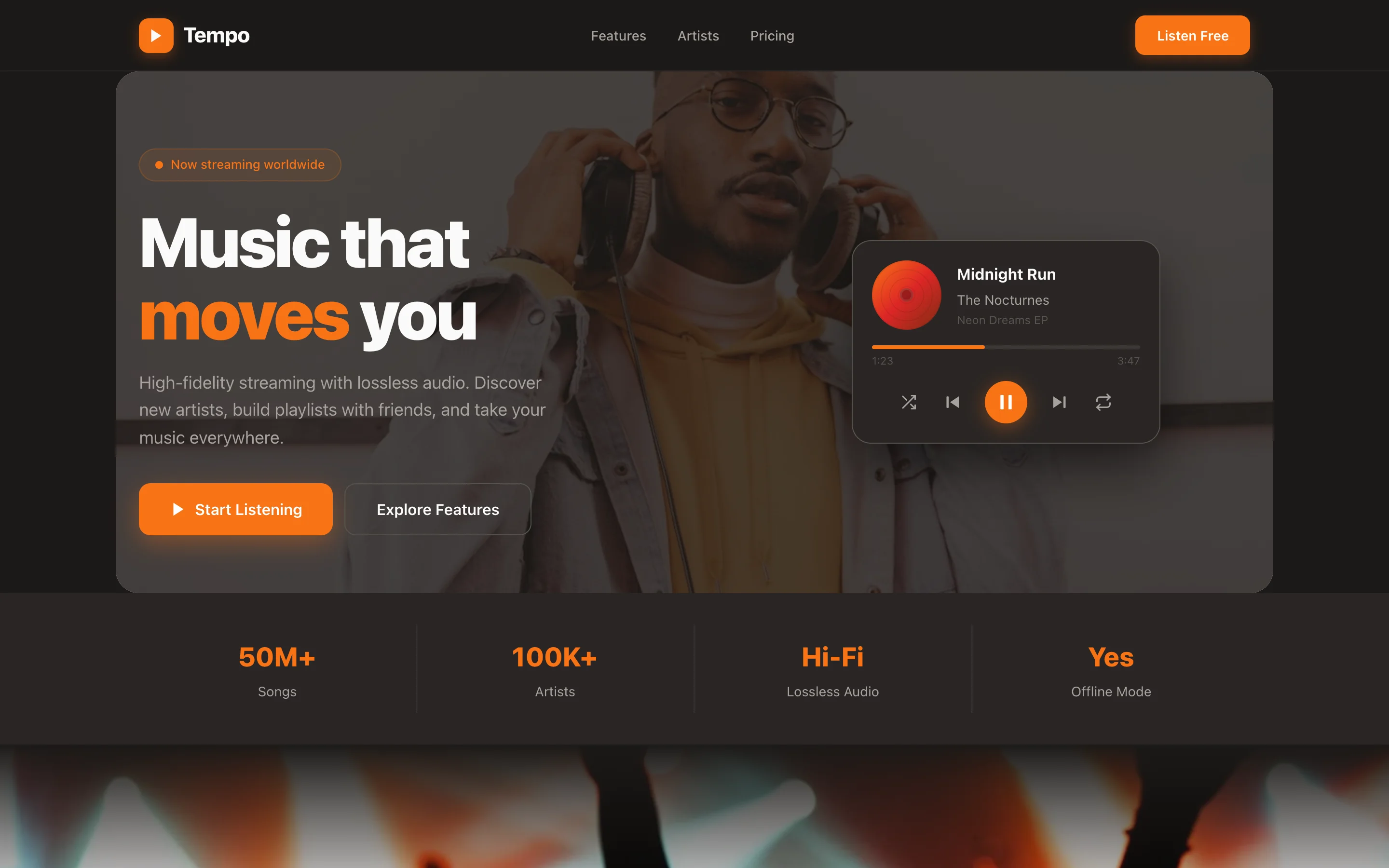 Tempo, Music streaming