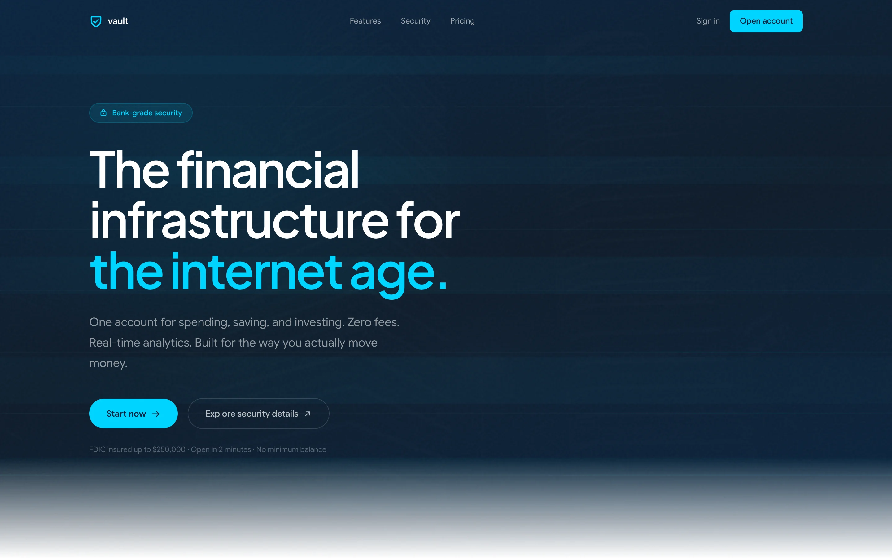 Vault, Fintech banking