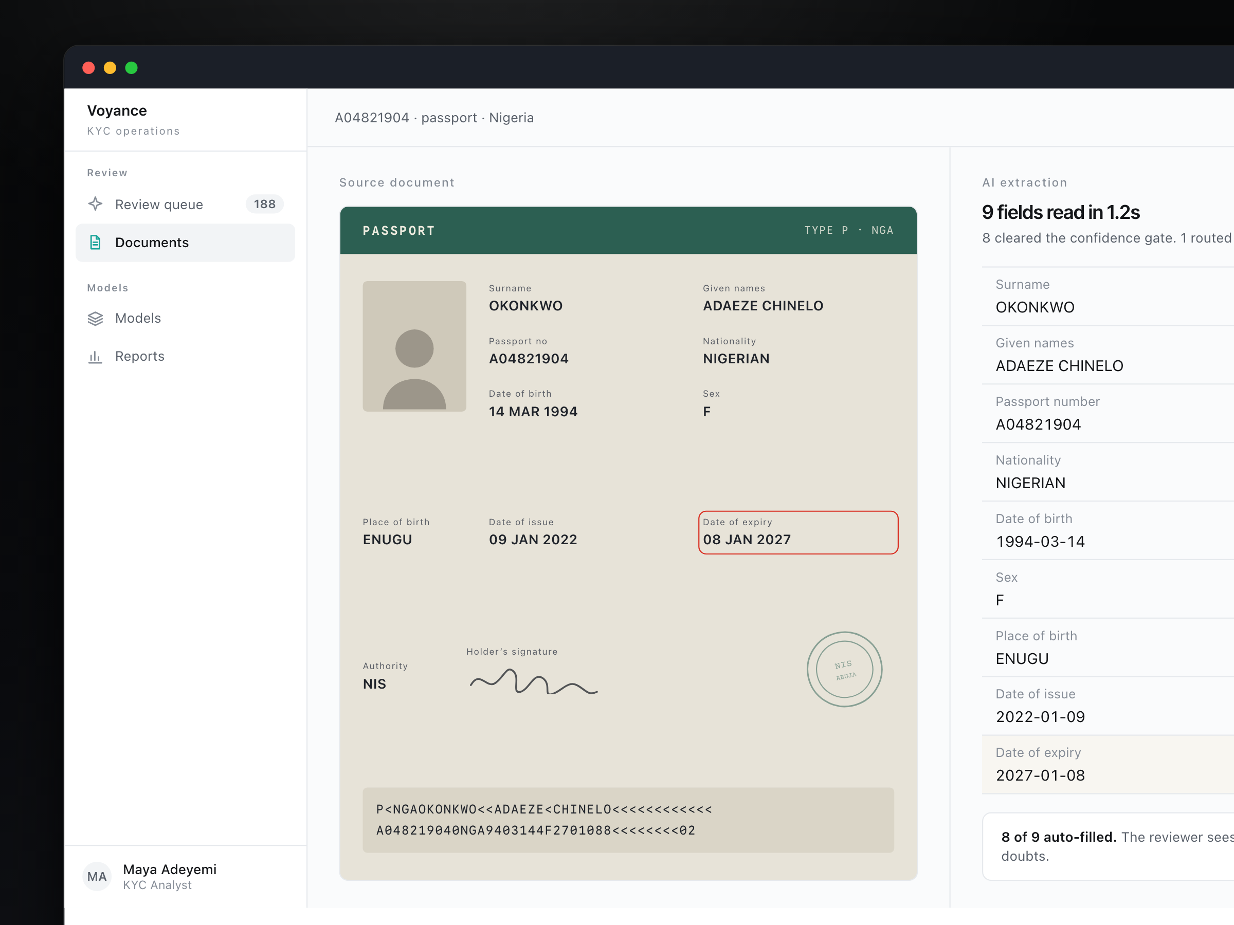 Document intelligence for fintech KYC. Voyance · Techstars S22 · 2020–23